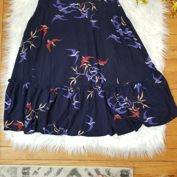 COPY - MAEVE ANTHROPOLOGIE Blue Bohemian Asymmetrical Midi Skirt SIZE 0P. - Picture 12 of 17